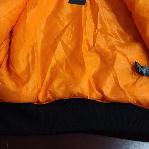 THE KOOPLES MAROON BOMBER JACKET WITH ORANGE LINING - Picture 13 of 15